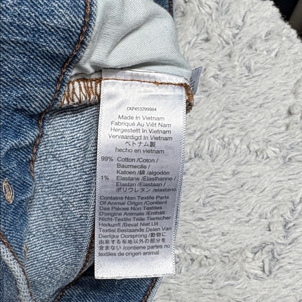 Madewell the perfect vintage Jean with raw hem ankle length medium wash size 28 - Picture 11 of 11
